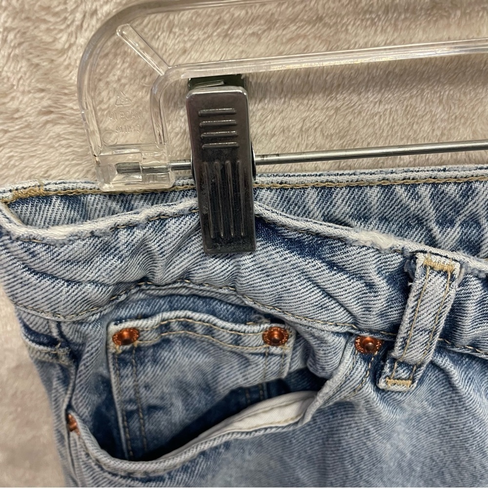 Topshop mom jeans distressed grunge women’s 32 - Picture 3 of 8